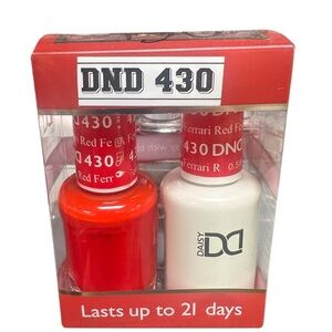 DND 430 Red Gel & Regular Polish Set